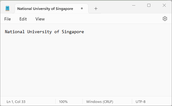 National University of Singapore