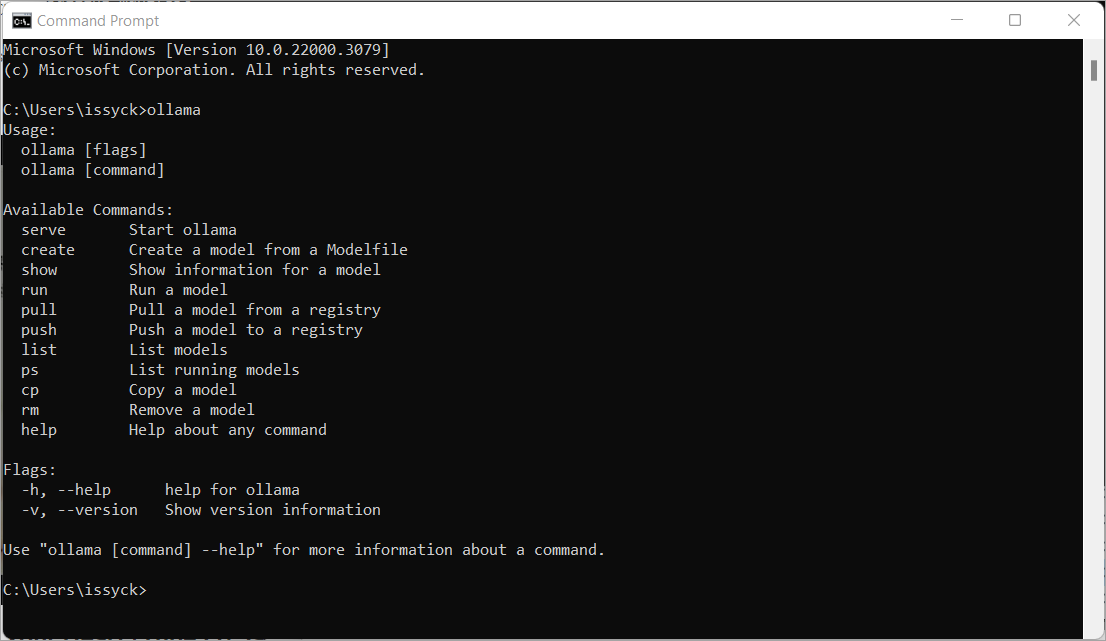 cmd - ollama